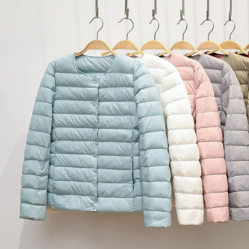 R&B | Faltbare Pufferjacke mit Druckknopfverschluss