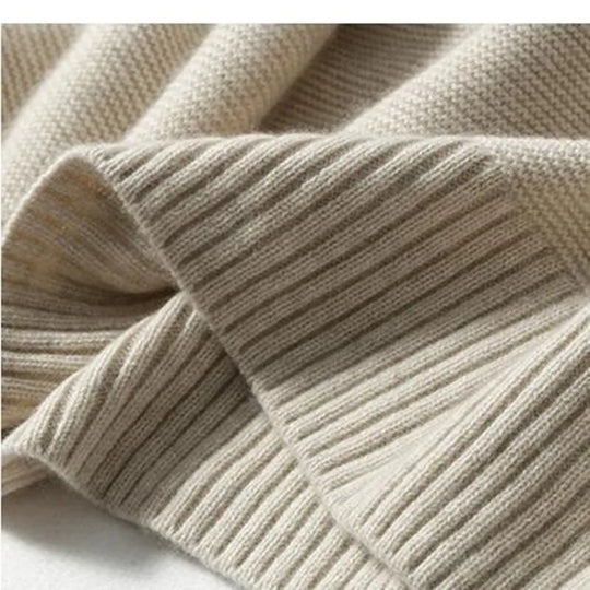 R&B | Oversized Rollkragenpullover Gestricktes Polyester Komfort und Eleganz