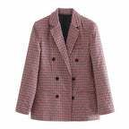 R&B | Karierter Blazer mit langen Ärmeln
