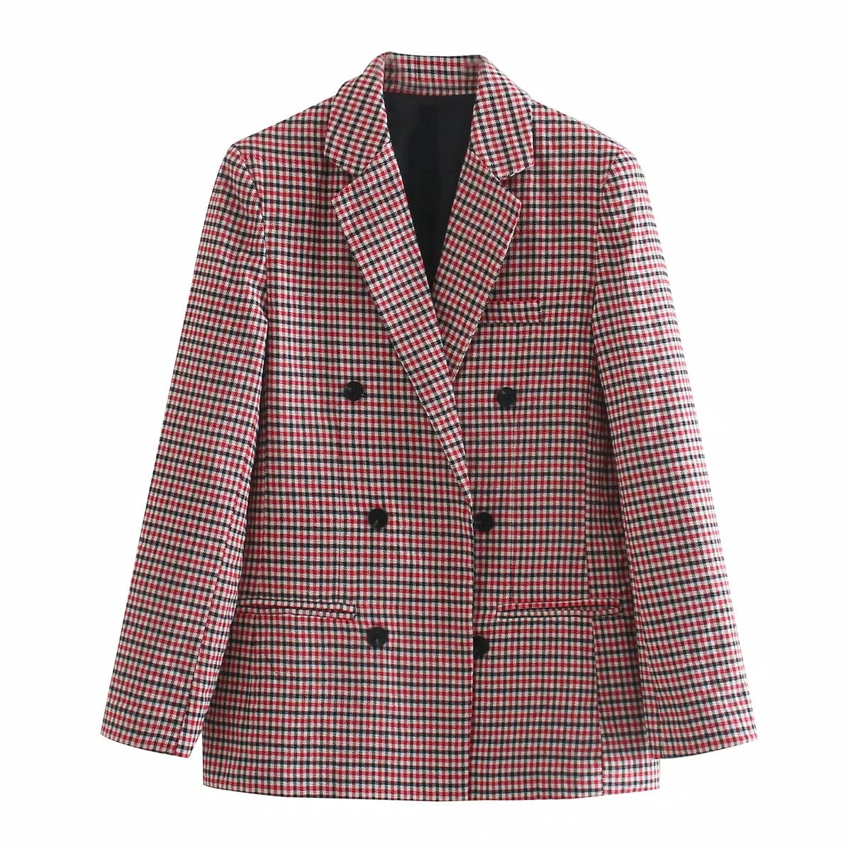 R&B | Karierter Blazer mit langen Ärmeln