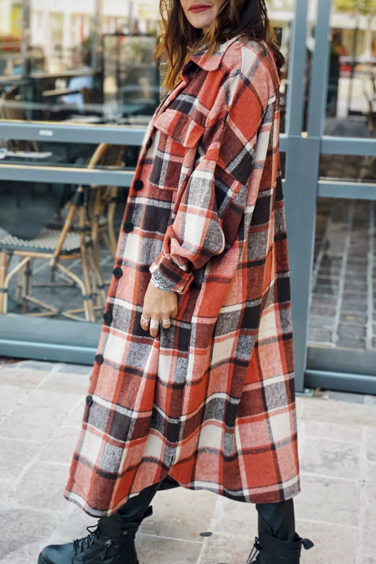 R&B | Flanell Karotrenchcoat