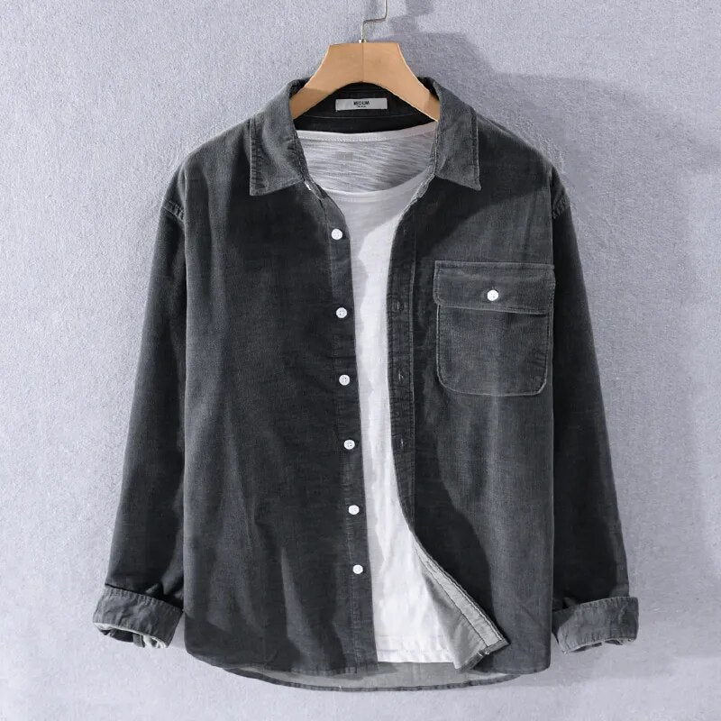 R&B | Langarm Overshirt Aus Weichem Denim