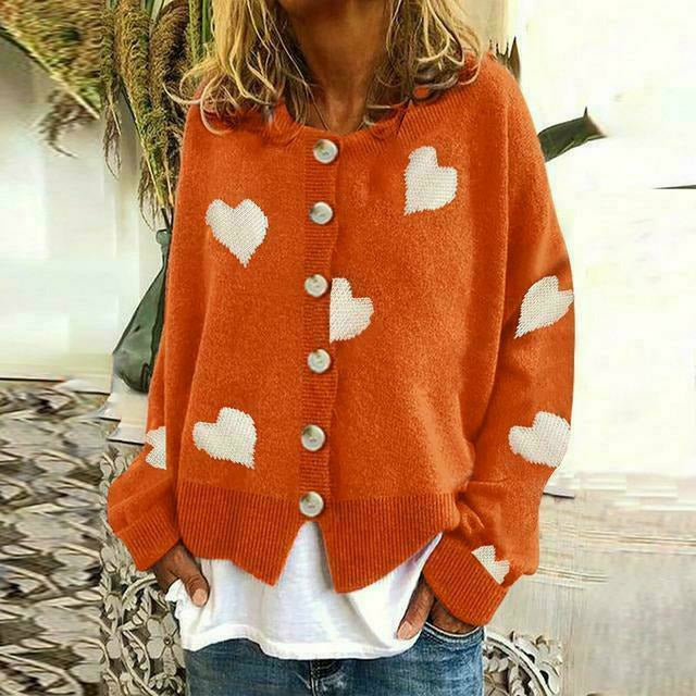 R&B | Strickjacke mit Herzdruck