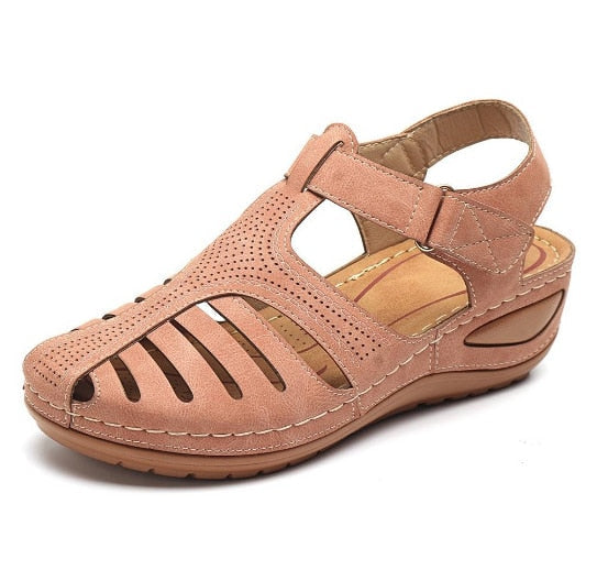 Leder Retro Orthopädische Sandalen R&B