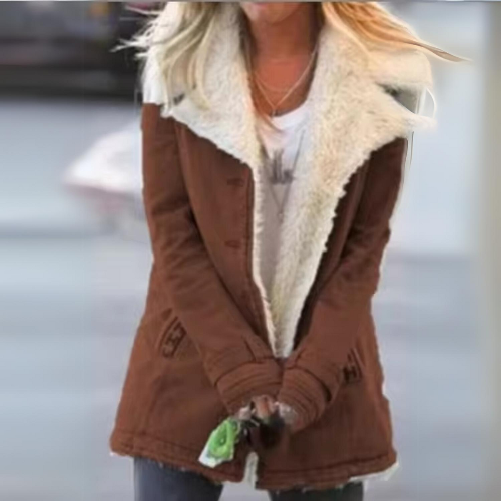 R&B | Mit langen, warmen Jeansjacke