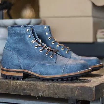R&B | Stiefeletten - Lederlook mit Schnürung und Metallkappe