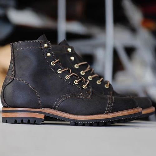 R&B | Stiefeletten - Lederlook mit Schnürung und Metallkappe