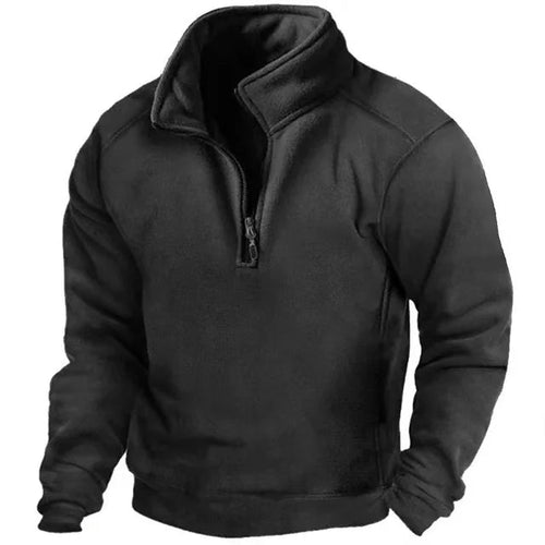 R&B | Fleece-Pullover - Bequemer Halbzip-Pullover