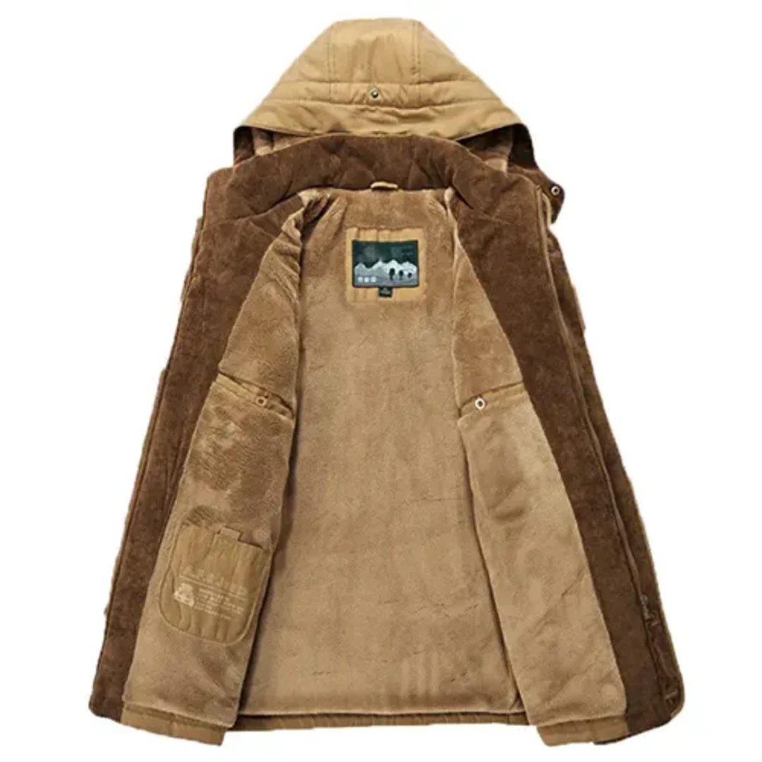 R&B | Jacke Klassisch warmer Wintermantel mit Kapuze