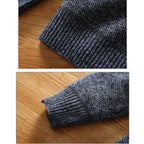 R&B | Sweater - Gestrickter Halber Reißverschluss Kragen