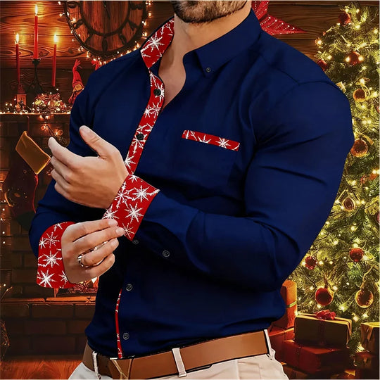 R&B | Herrenhemd - Stylisches & Bequemes Hemd mit Weihnachtsakzenten