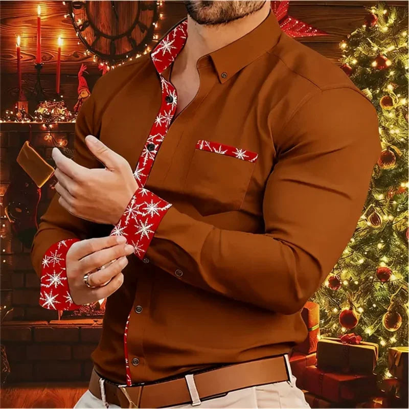 R&B | Herrenhemd - Stylisches & Bequemes Hemd mit Weihnachtsakzenten
