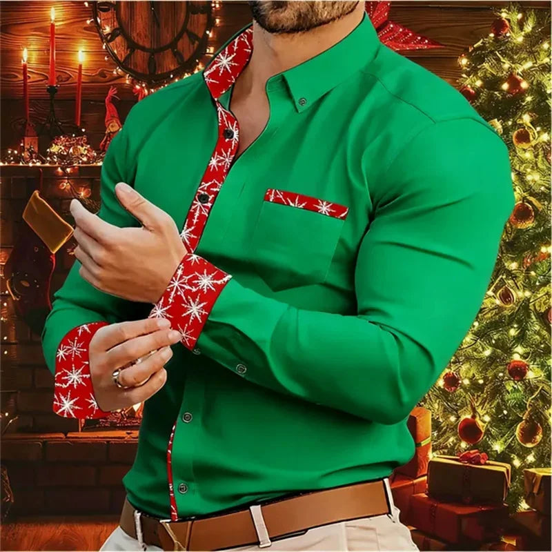 R&B | Herrenhemd - Stylisches & Bequemes Hemd mit Weihnachtsakzenten