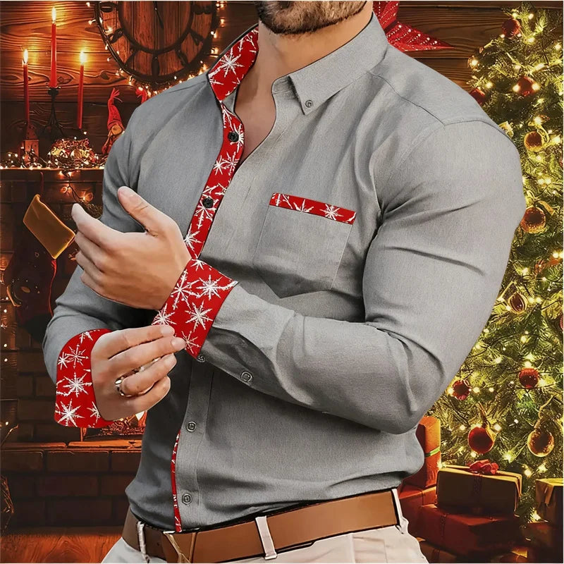 R&B | Herrenhemd - Stylisches & Bequemes Hemd mit Weihnachtsakzenten