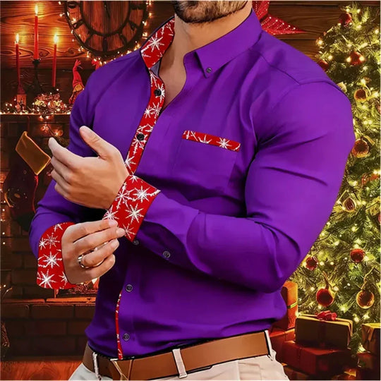 R&B | Herrenhemd - Stylisches & Bequemes Hemd mit Weihnachtsakzenten