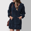 R&B | Flauschiges Kapuzensweatkleid
