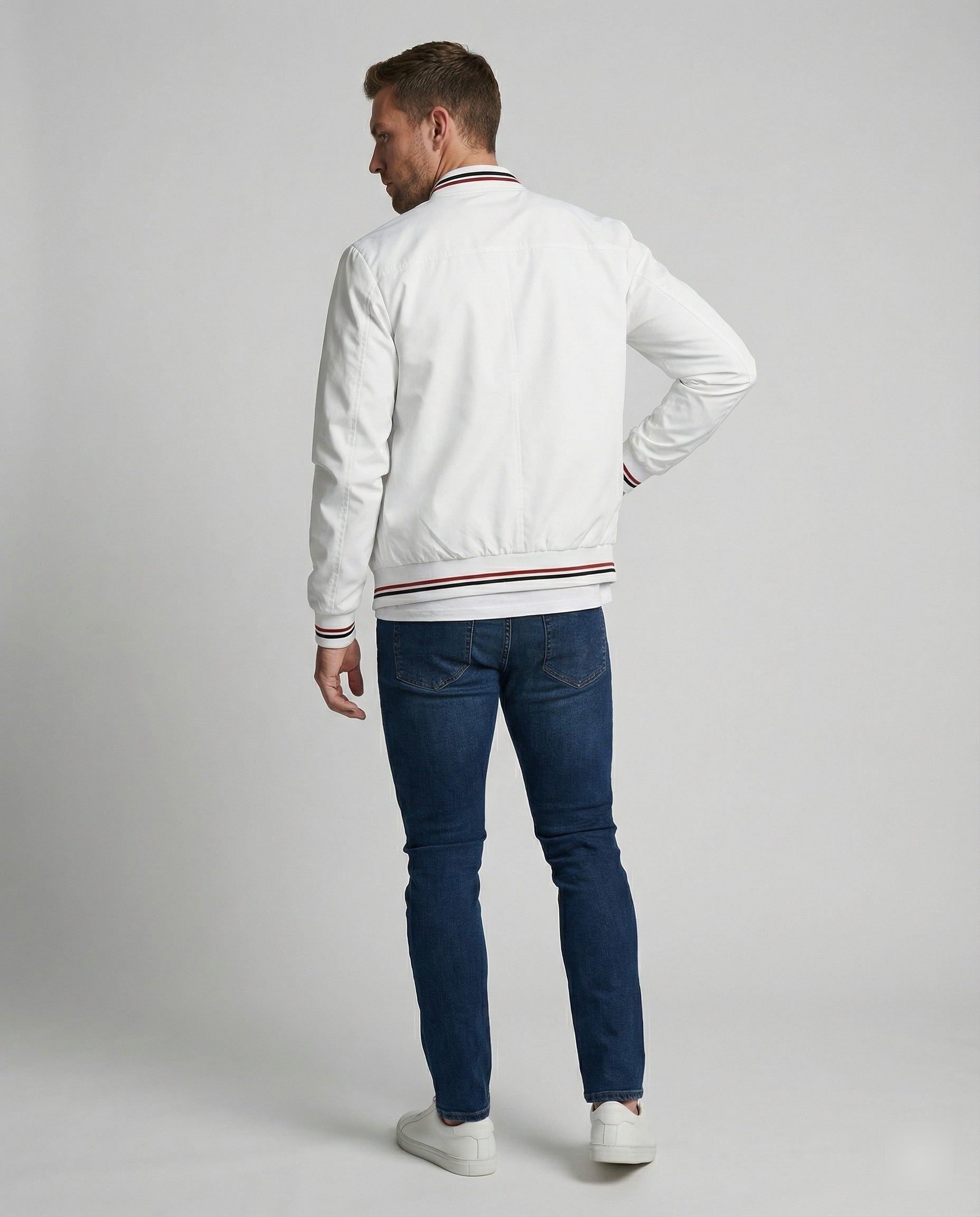 Herren Lässige Übergangsjacke mit Wasserabweisender Oberfläche & Stehkragen | EB