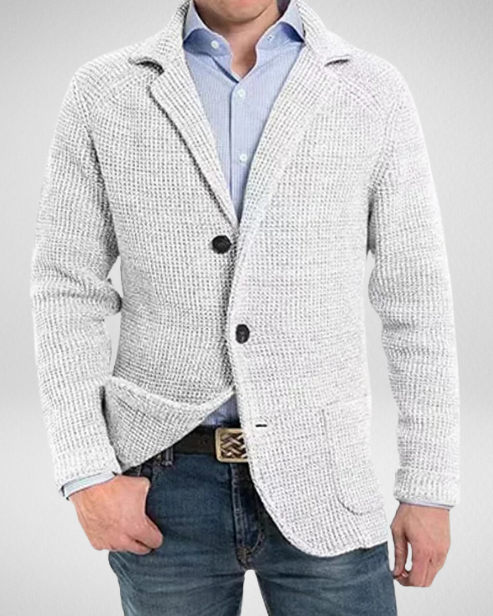 R&B | und Bequemer Freizeit Herren Strickblazer