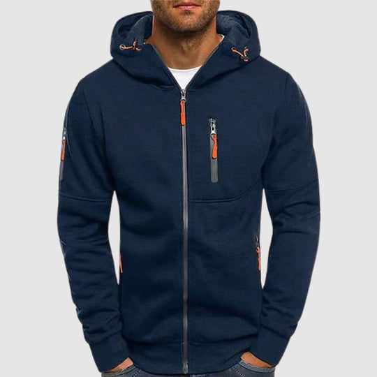 R&B | Leichte Herren Kapuzenjacke mit Reißverschluss