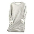 R&B | Weicher Pullover mit Fleece-futter Warm und Bequem Perfekt für Heimeligkeit