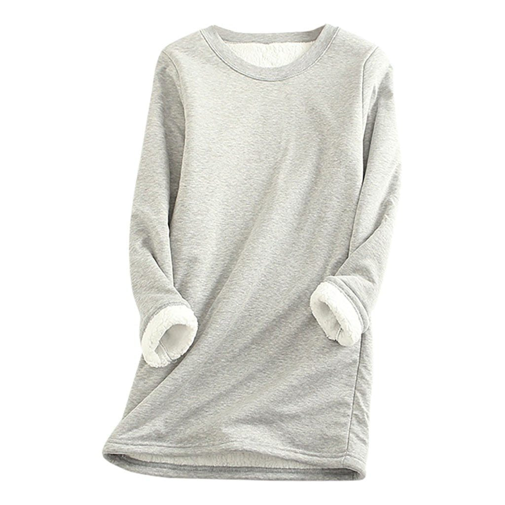 R&B | Weicher Pullover mit Fleece-futter Warm und Bequem Perfekt für Heimeligkeit