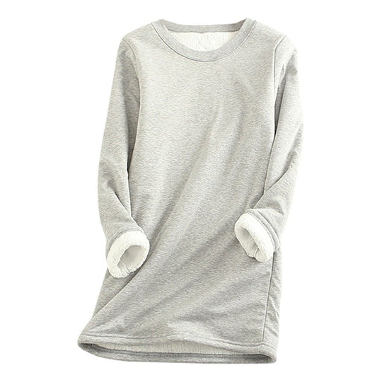 R&B | Weicher Pullover mit Fleece-futter Warm und Bequem Perfekt für Heimeligkeit