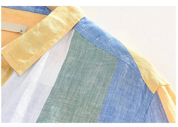 R&B | Gestreifte Leichtgewichts-shirt Baumwollmischung Lässiger Stil