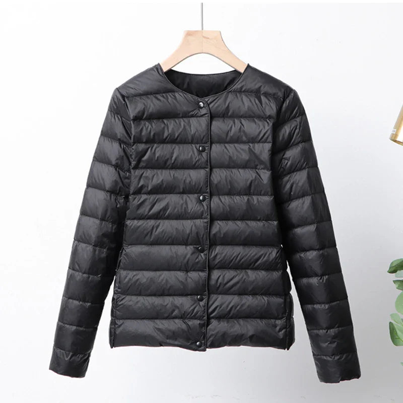 R&B | Faltbare Pufferjacke mit Druckknopfverschluss