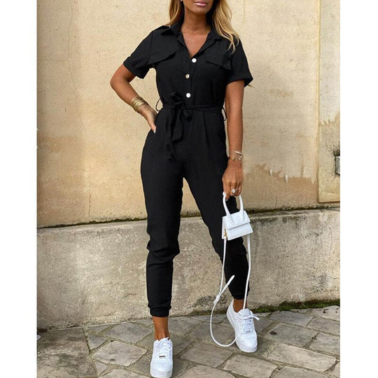 R&B | Stilvolles Colbelte Jumpsuit
