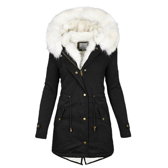 R&B | Winterjacke mit Kapuze - Langarm