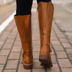 R&B | High-Top Biker Stiefel für Frauen – Edgy Stil mit Chunky Absatz