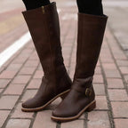 R&B | High-Top Biker Stiefel für Frauen – Edgy Stil mit Chunky Absatz