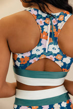 R&B | Gestreiftes Reißverschluss-Rücken Schick Bikini Set