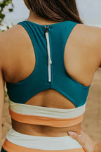 R&B | Colorblock Cut Back Bikini Set