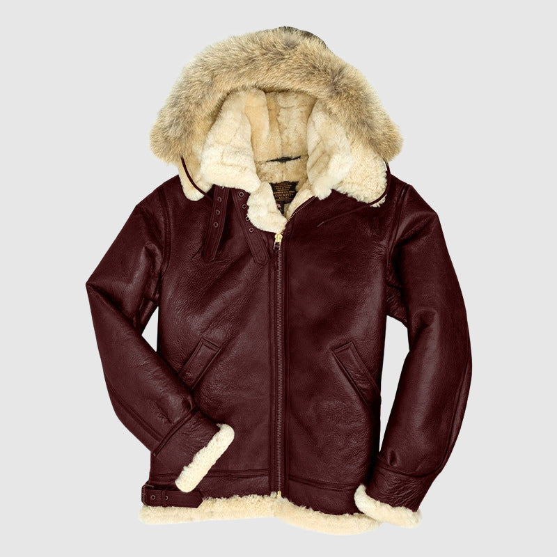 R&B | mit Pelz Gefütterte Pilotenjacke
