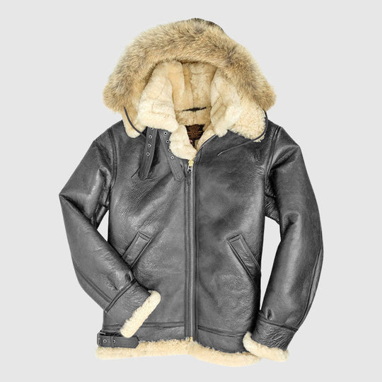 R&B | mit Pelz Gefütterte Pilotenjacke