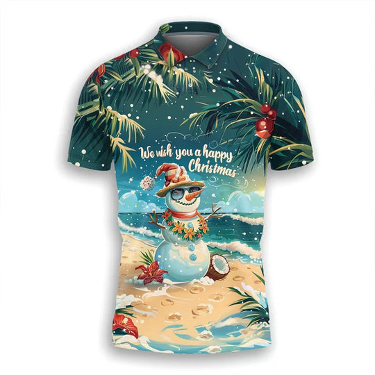 R&B | Santa Claus Polo Shirt - Stylisches Herren-Polohemd mit festlichem Design und bequemer Passform
