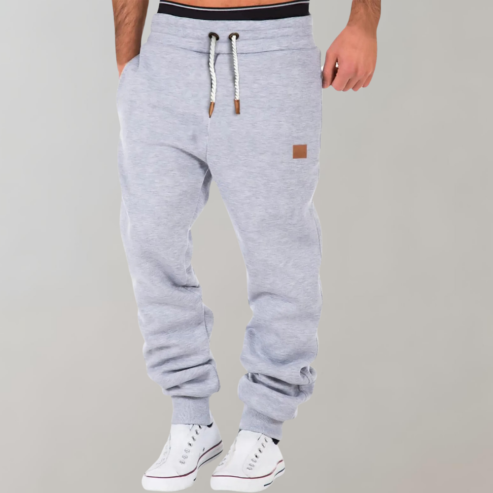 R&B | Sweatpants Bequemer Schnitt Baumwollmischung Kordelzugbund Gerippte Bündchen