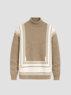 R&B | Rollkragenpullover mit Geometrischem Muster