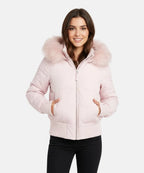 Damen Gesteppt Winterjacke mit Warm & Abnehmbarer Kapuze | R&B