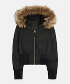 Damen Gesteppt Winterjacke mit Warm & Abnehmbarer Kapuze | R&B