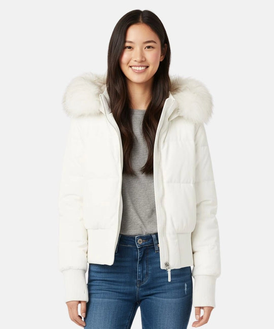 Damen Gesteppt Winterjacke mit Warm & Abnehmbarer Kapuze | R&B
