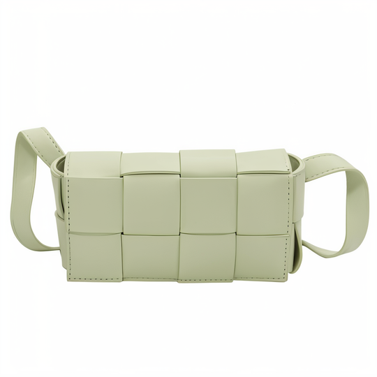 R&B | Geblockte Umhängetasche Vegan Leder Damen Geflochtene Tasche Frauen