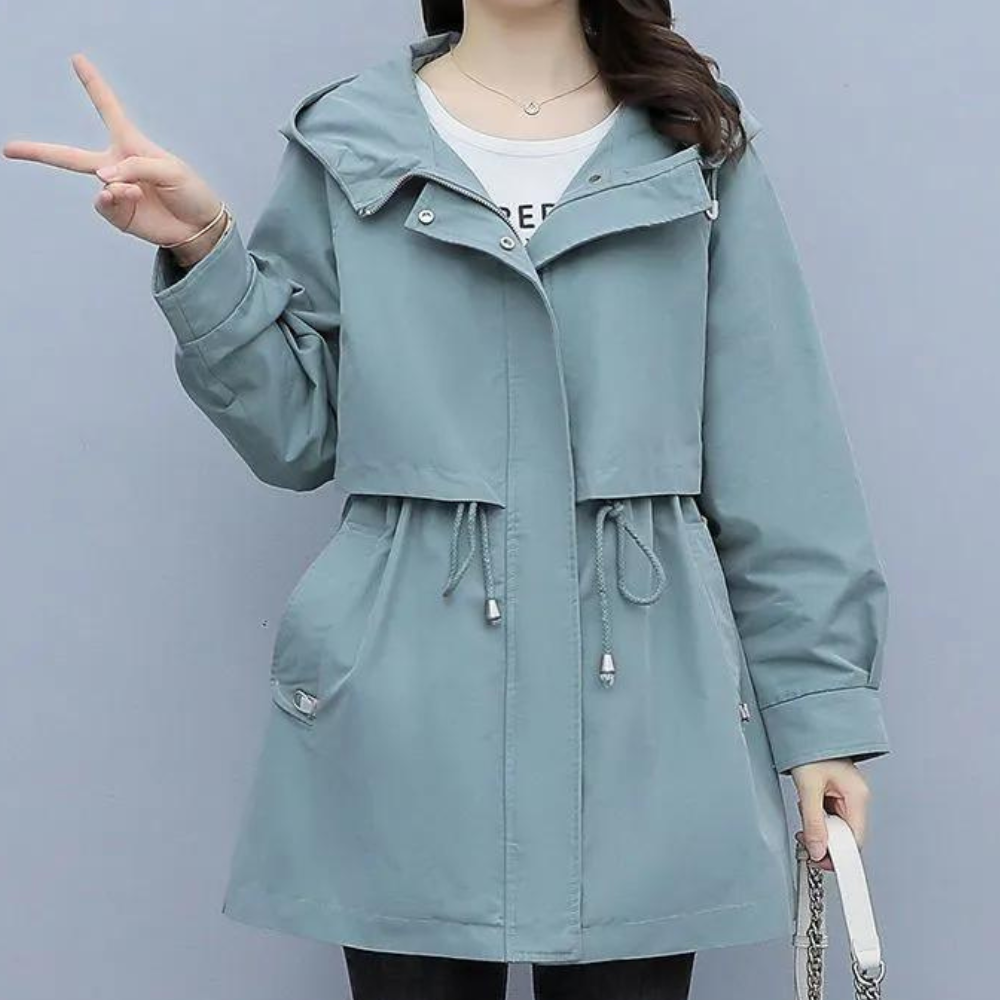 R&B | Warme Kapuzenjacke mit Schnürung für Damen im Herbst