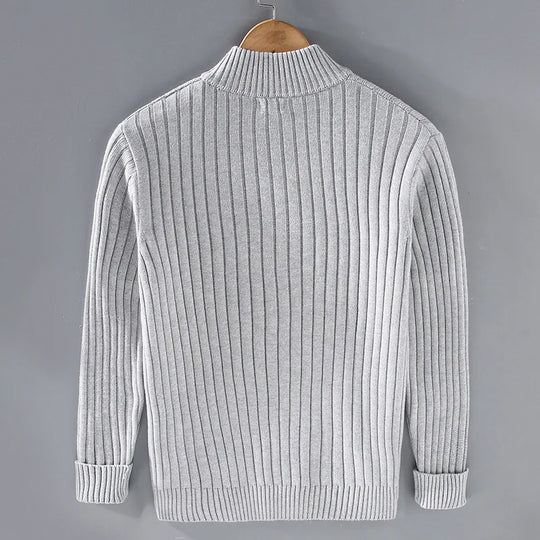 Strickjacke aus Merinowolle mit Reißverschluss