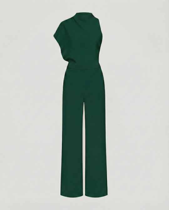 R&B | Damen Jumpsuit mit Rundhalsausschnitt, Armellos und Weitem Bein