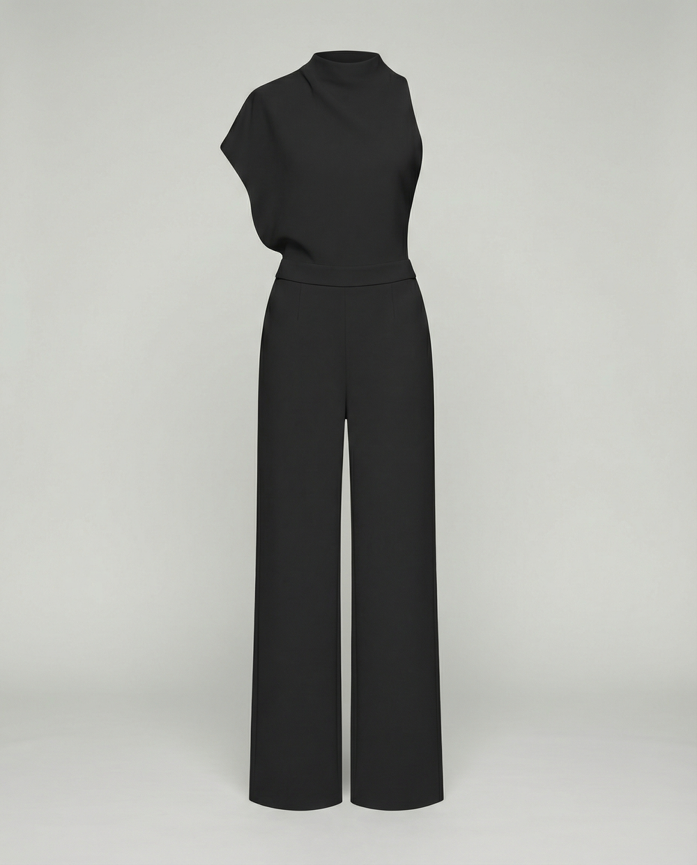 R&B | Damen Jumpsuit mit Rundhalsausschnitt, Armellos und Weitem Bein