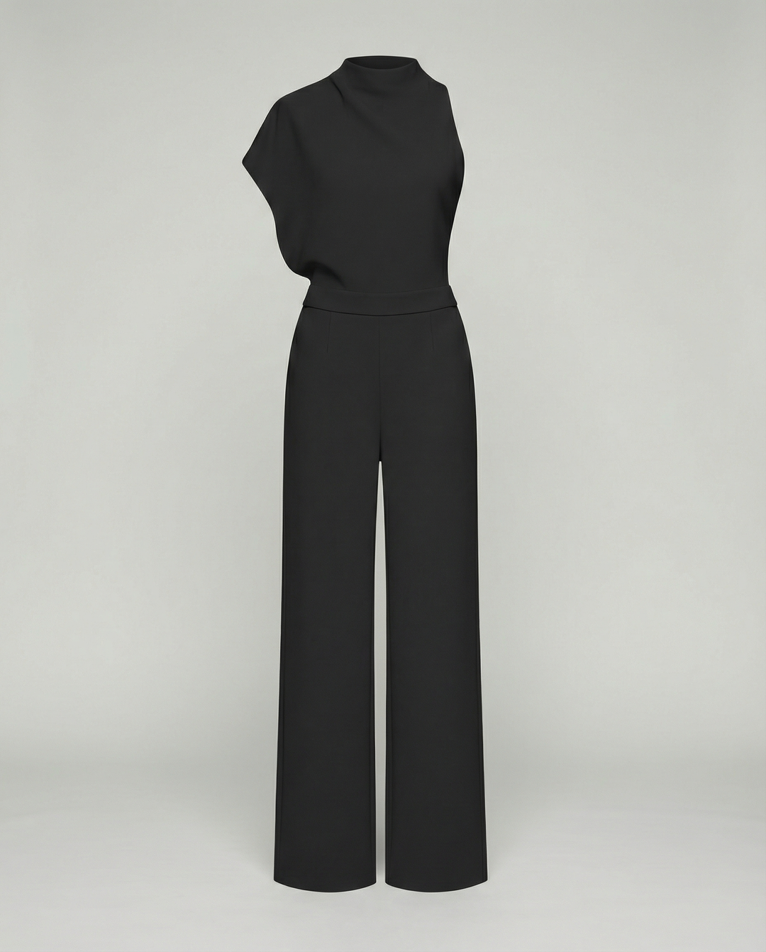 R&B | Damen Jumpsuit mit Rundhalsausschnitt, Armellos und Weitem Bein