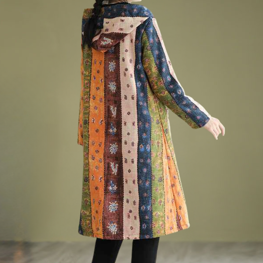 R&B | Herbstjacke mit Kapuze in mittellanger Länge für Damen
