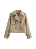 R&B | Damen Wasserdichter Trenchcoat Mit Gürtel Manschetten und Reverskragen